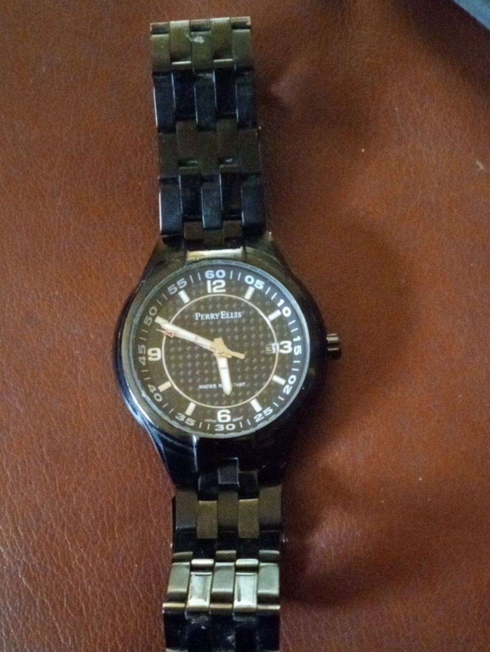 Perry Ellis Black Stainless Steel Men's Watch